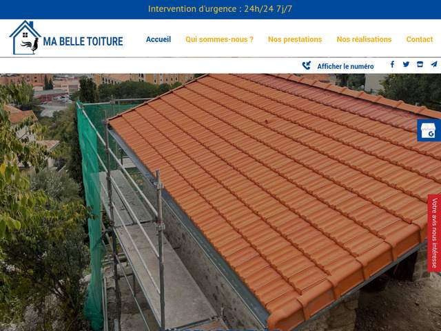 Rénovation toiture à Grasse