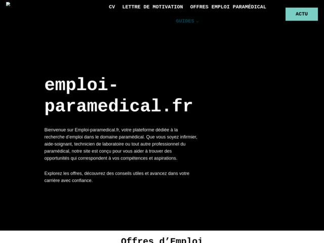 Emploi paramédical - votre passerelle vers une carrière épanouissante