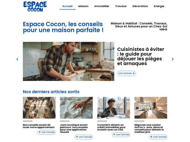 Espace Cocon, les conseils pour votre maison