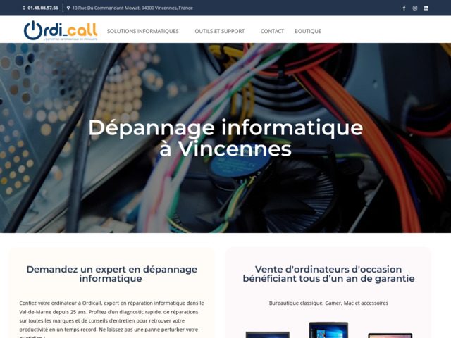 Ordicall : dépannage informatique à Vincennes