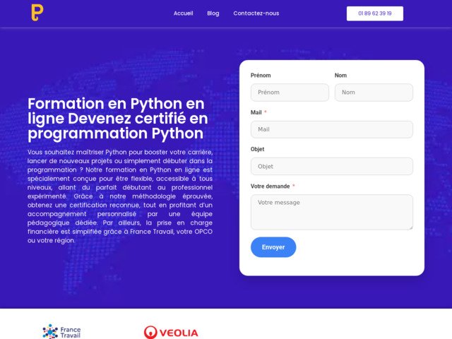 Formation python en ligne - maîtrisez la programmation python