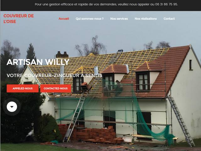 Réparation fuite toiture Senlis : service complet Artisan Willy