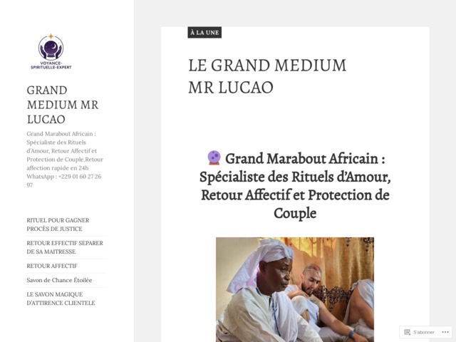 Le grand medium mr lucao