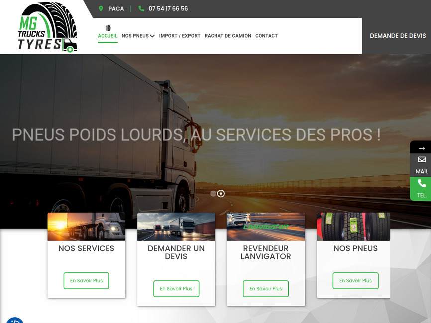 Pneus poids lourds camions lanvigator – vente france & paca