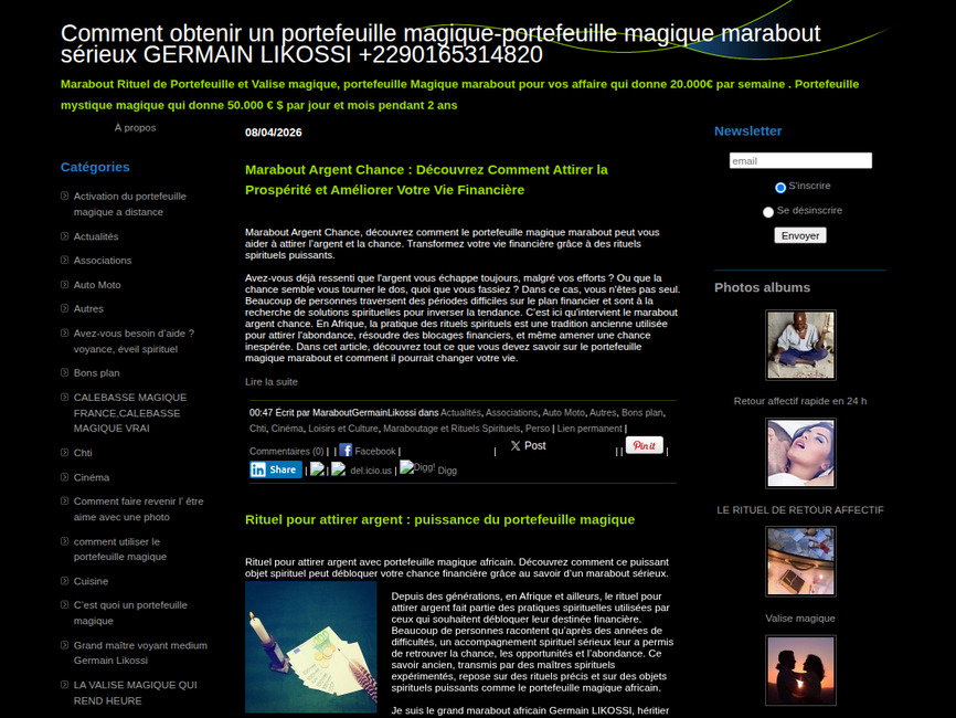 Talisman africain prosp�rit�