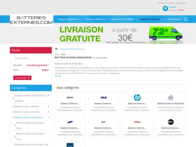 Batterie de secours ordinateur