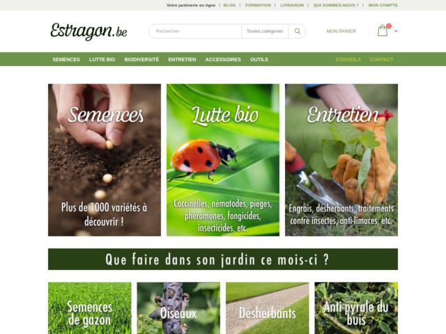 Estragon.be : jardinerie en ligne Belgique