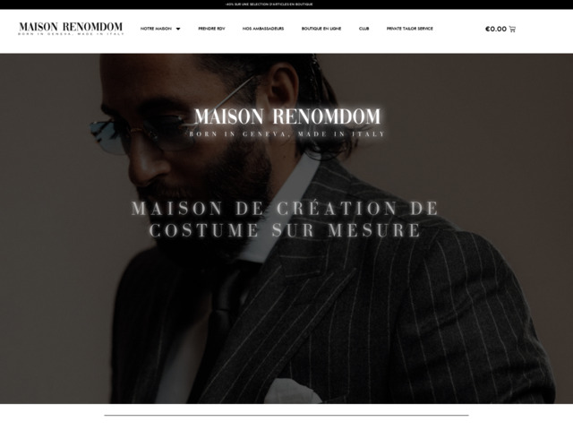 Maison renomdom - costume sur mesure genève