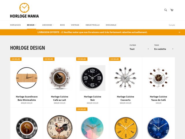 Horloge Mania : le plus grand choix d'horloges murales au monde