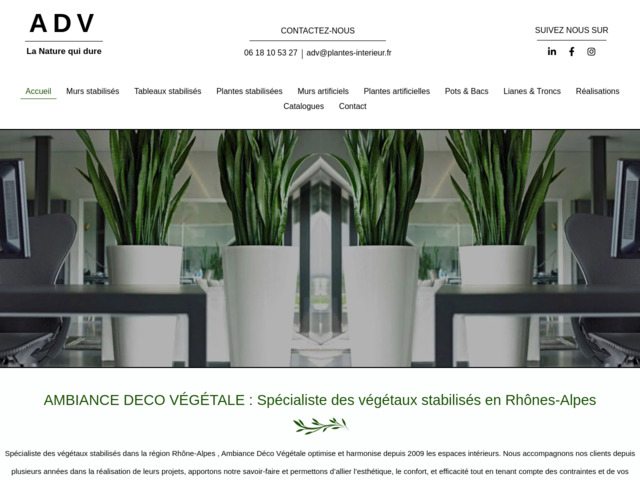 Spécialiste de végétaux stabilisés en rhônes alpes