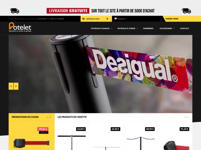 Potelet - Poteaux de guidage à sangle ou à corde