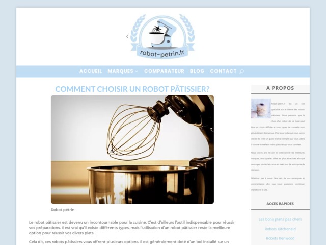 Guide d'achat sur les robots ptissiers