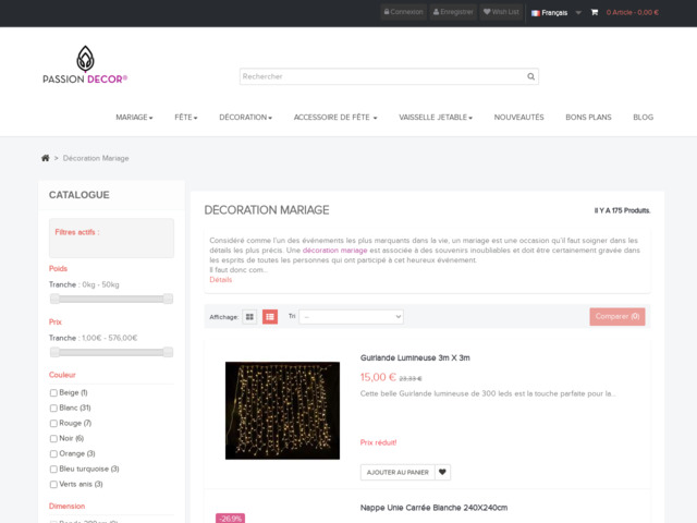 Décoration mariage - déco mariage - Passion Décor