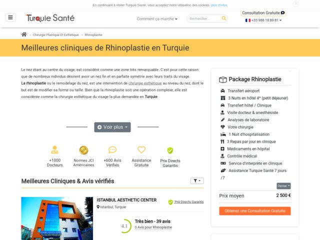Rhinoplastie en Turquie