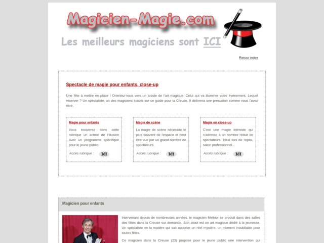 Trouvez un magicien dans la Creuse pour la jeunesse