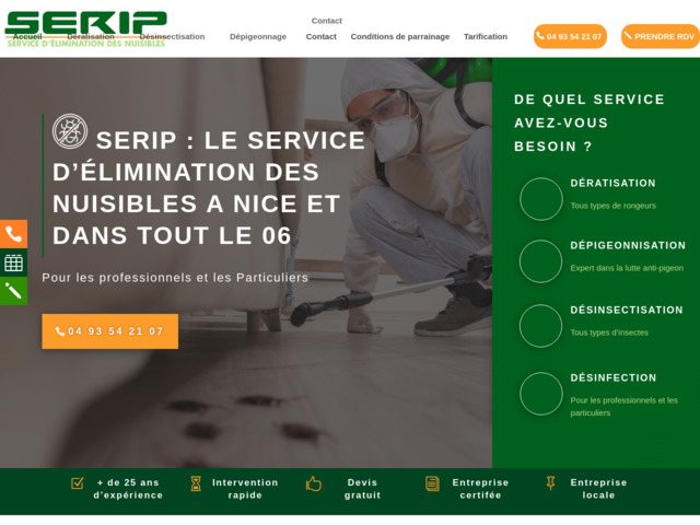 Serip - Désinsectisation dératisation dépigeonnisation à Nice