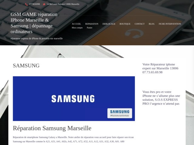 GSM Game réparation iPhone et Samsung Marseille