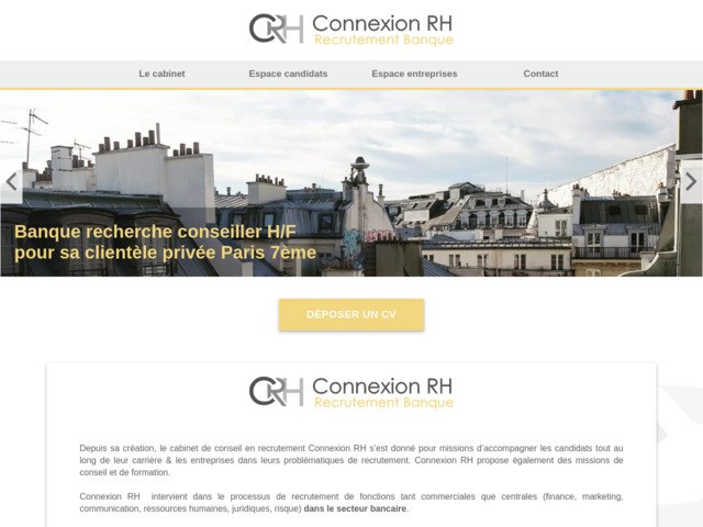 Connexion rh - cabinet de recrutement spécialisé dans le domaine bancaire