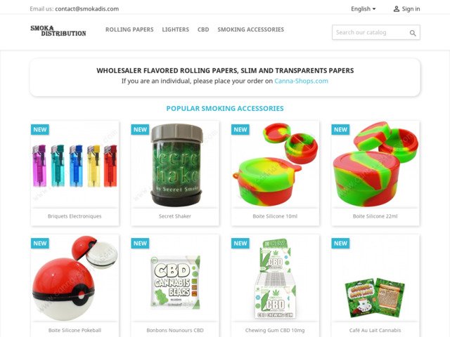 Grossiste smokeshop et cbd shop