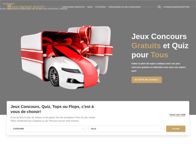 Jeux concours gratuits et quiz pour tous