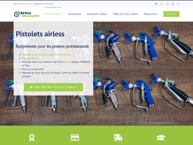 Airless discounter - spcialiste en pistolets airless professionnels