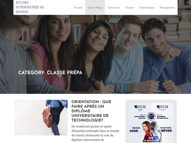 Ecole reconnue au Maroc