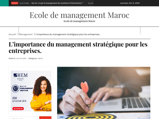 Master en management Maroc