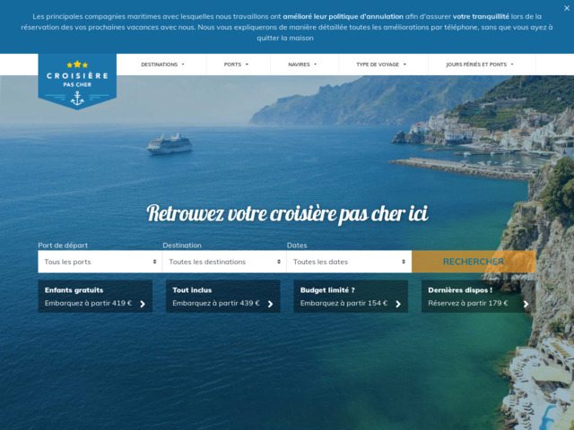 Croisière pas cher : comparateur de croisière