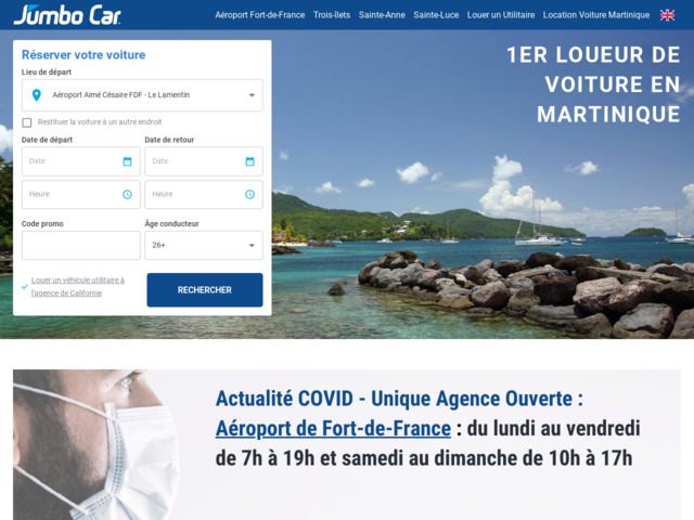 Jumbo car martinique - loueur depuis 1977
