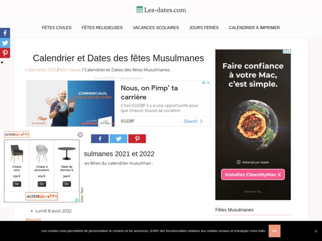 A la découverte du calendrier des fêtes musulmanes