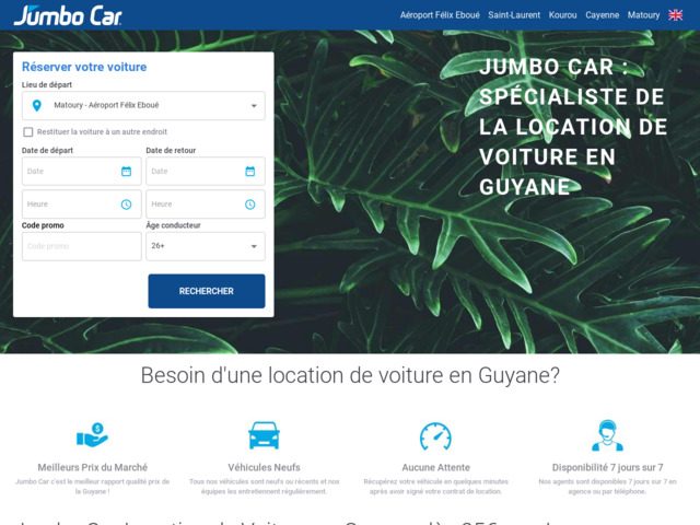 Location de voiture en guyane - jumbo car