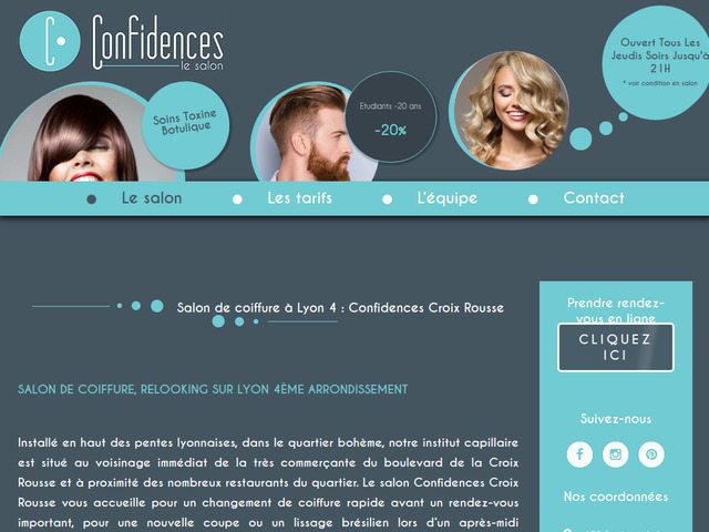 Confidences Coiffure Croix-Rousse