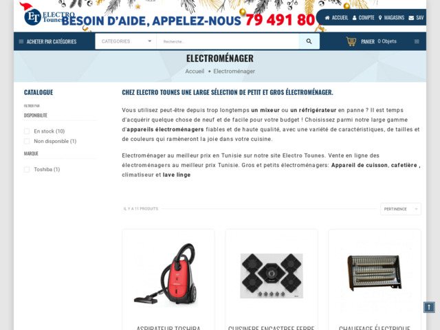 Chez Electro Tounes une large sélection de petit et gros électroménager