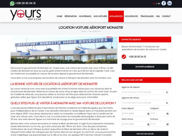 Location voiture aéroport Monastir