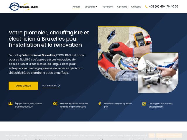Electricien, plombier et chauffagiste agrees a Bruxelles