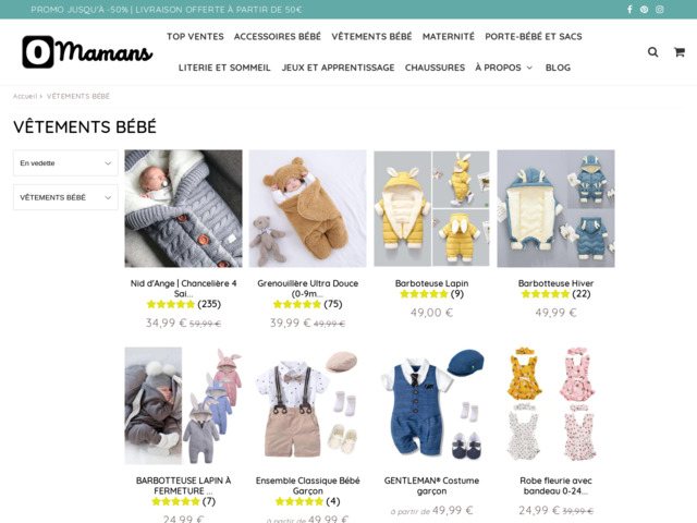 Découvrir les nouveaux articles des vêtements originaux pour bébés