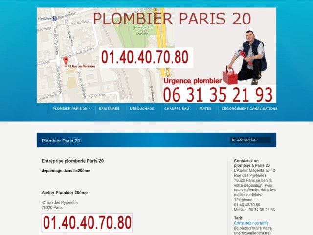 Devis plombier Paris 20