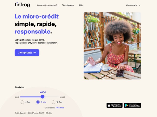 Finfrog - microcrédit rapide en ligne