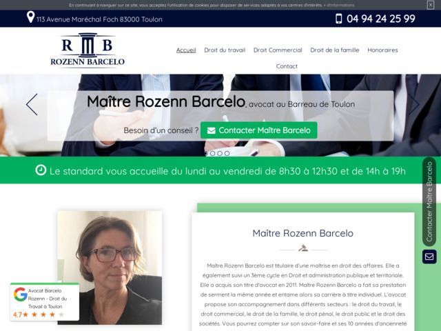 Avocat en droit de travail à Toulon, Maître Rozenn Barcelo