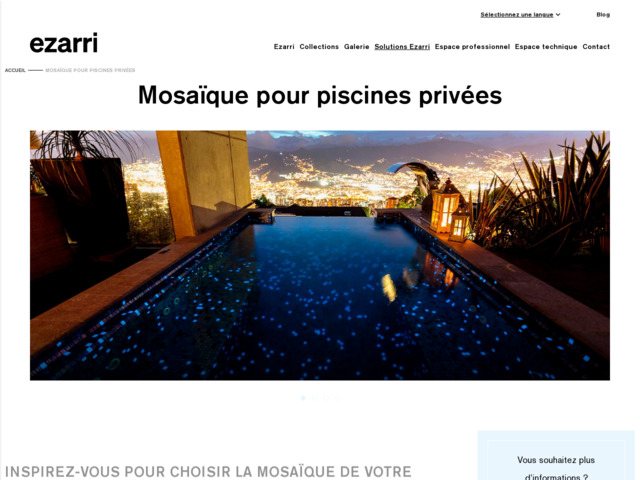 Mosaïque et carrelage pour piscines privées - ezarri