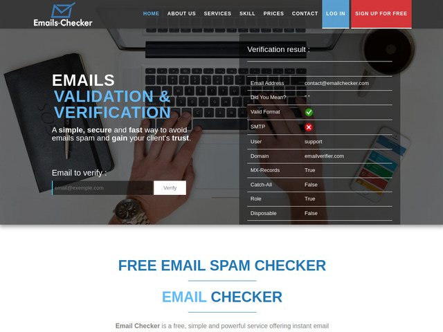 Email spam checker