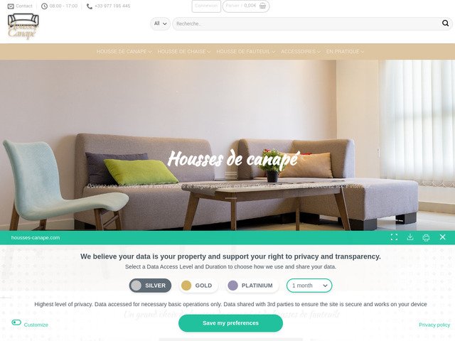 Housses pour canapé, chaises et fauteuils, et accessoires de décoration