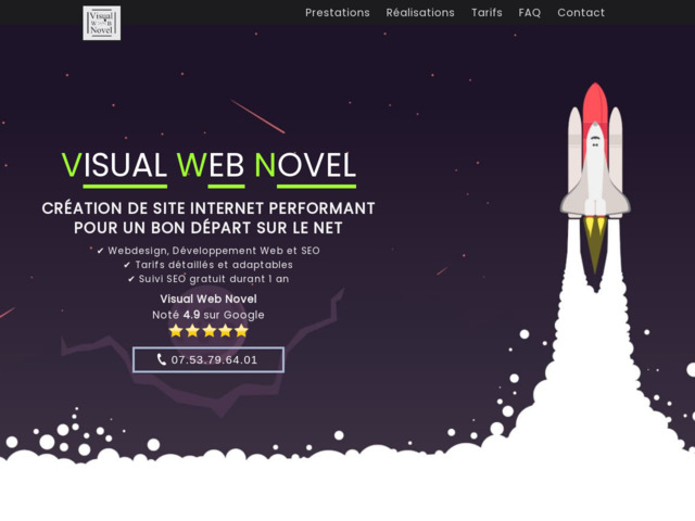 Visual Web Novel - création de site internet + SEO dès 600EUR