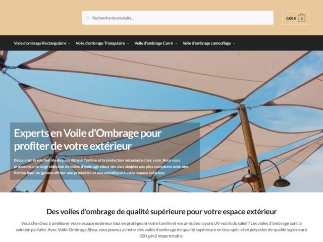 Voile d'ombrage haut de gamme et design