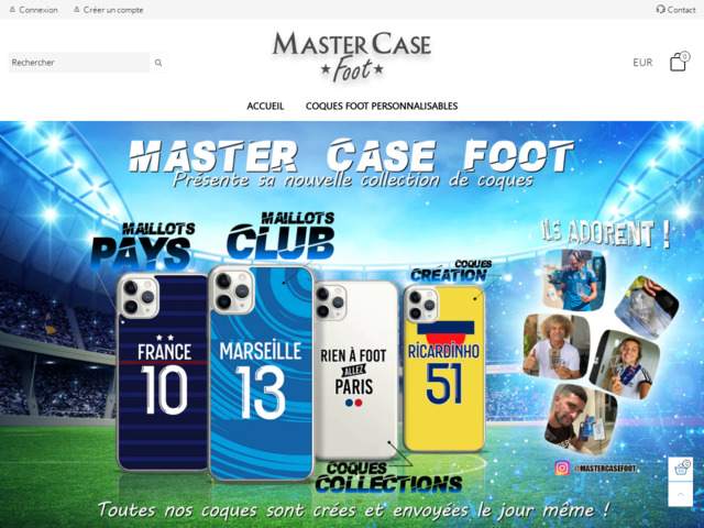 Coque personnalisée football Master Case Foot boutique en ligne