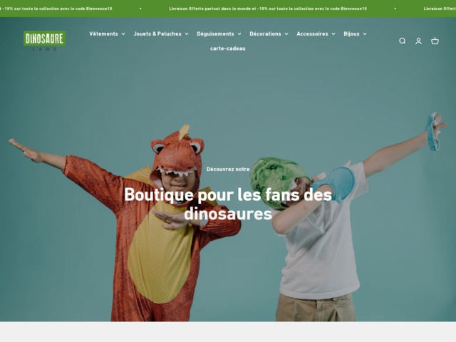 La boutique n1 des fan de dinosaures, peluche jouets et figurine ainsi qu'