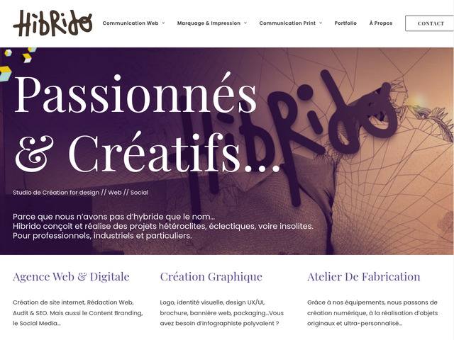 Hibrido : webmaster | Création site internet | SEO | Béthune