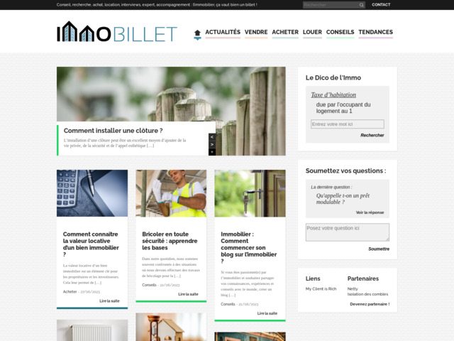 Immobillet, l'immobilier, ça vaut bien un billet !