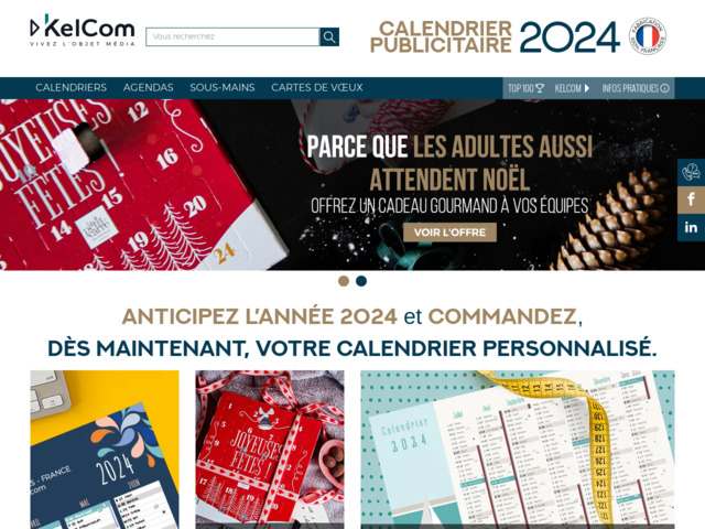 Calendriers publicitaires pour entreprise - kelcom
