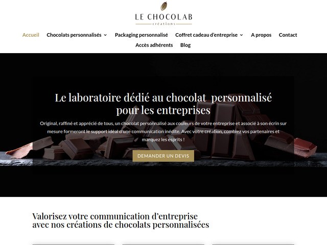 Chocolat personnalis cadeau d'entreprise